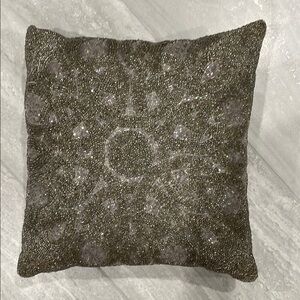EUC Elegant Beaded Throw Pillow